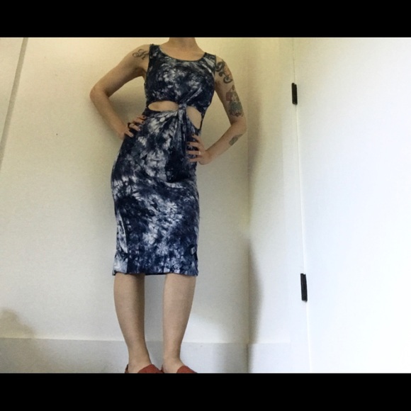 Forever 21 Marble Blue Tye-Dye Tank Top Dress - Picture 4 of 14